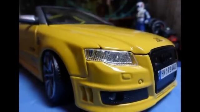 AUDI RS4 convertible 1:18 scale modified tuned diecast model смотреть онлайн