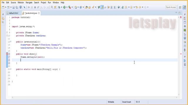 Video #56 - Java Swing Tutorial - JTextArea Example смотреть онлайн