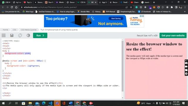 Media Query смотреть онлайн