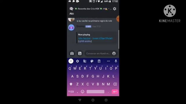 ensinando como que colocar BOT groovy na call assista pra quem tem discord смотреть онлайн