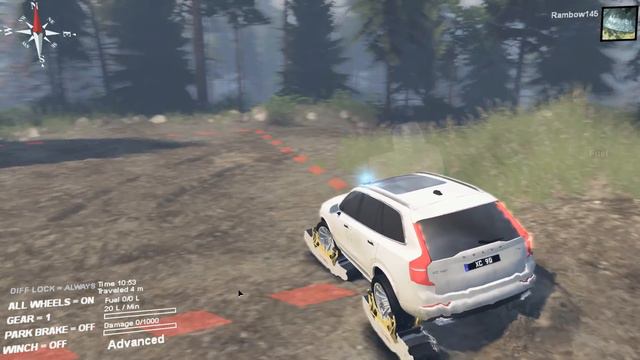 Spintires Monster Car! And car with tracks! смотреть онлайн