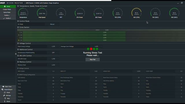 OVER CLOCKED RYZEN 3200G USING AMD RYZEN MASTER 2022 FAST TUT смотреть онлайн