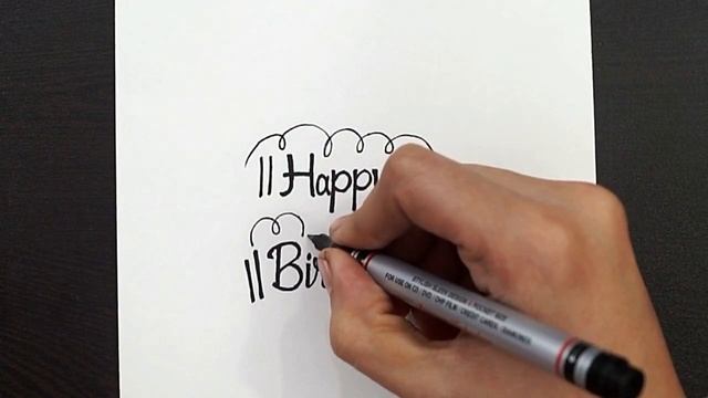 How To Write Happy Birthday || Write Happy Birthday In Style || Calligraphy For Beginners смотреть онлайн