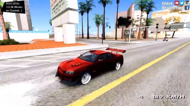 GTA San Andreas - Nissan Skyline Tuned EnRoMovies _REVIEW смотреть онлайн