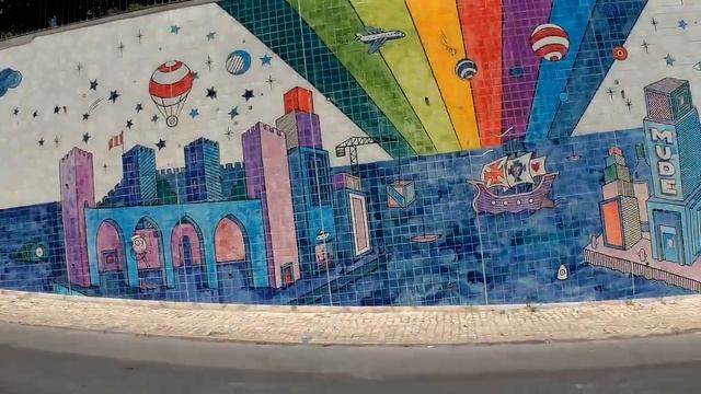 Достопримечательности на стене Лиссабона. Путешествие: Португалия, Испания 2017. #36 смотреть онлайн