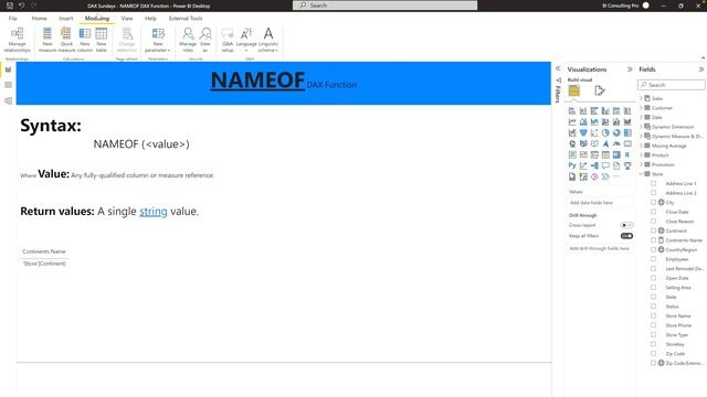 What is a NAMEOF DAX Function in Power BI? How to use it? |Use Case |DAX Sundays |BI Consulting Pro смотреть онлайн