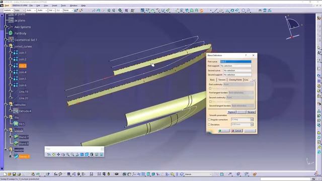 Rear Bumper variation - Catia v5 Training - GSD смотреть онлайн