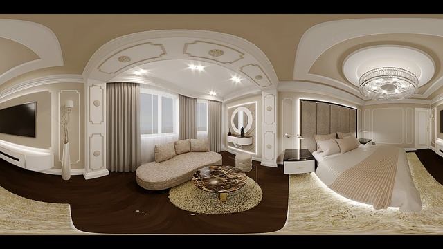 Дизайн спальни, классическое исполнение. ЖК "Министерские озёра" смотреть онлайн