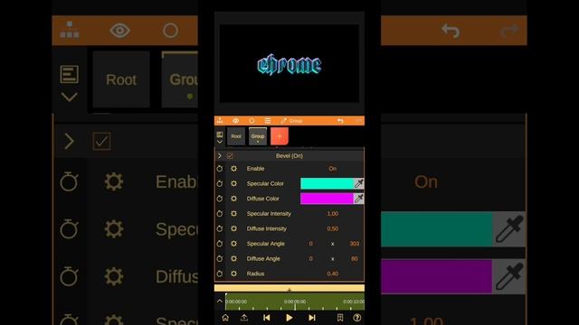 3D Chrome Text Animation- Node Video Editor смотреть онлайн