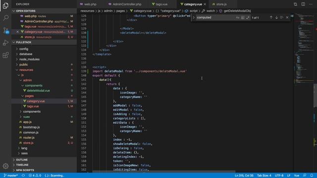 Delete category using reusable delete component using vuex and watch | Laravel Vue Development - 18 смотреть онлайн