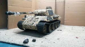 Tank PzKpfw V Panther из пластилина протестил броню всеми орудиями возгорание топливного бака утиль