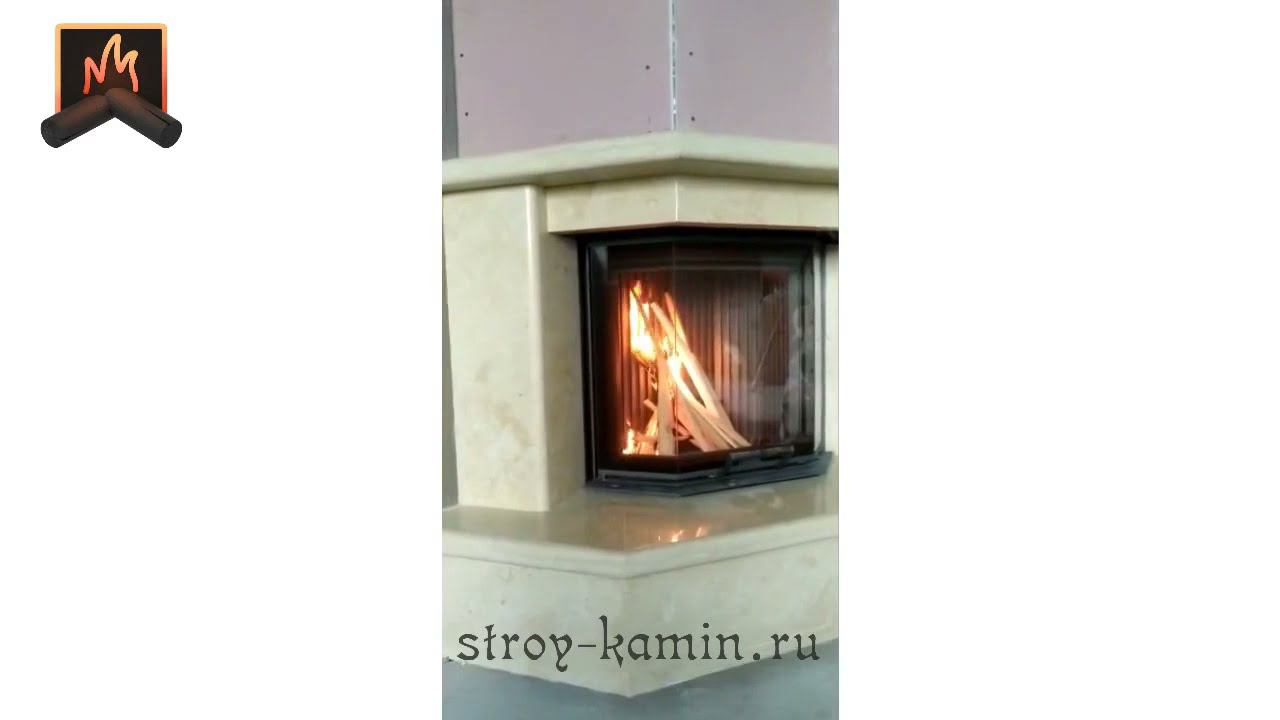 Как недорого построить угловой камин из мрамора с дровяной топкой АСТОВ ПП 6957: под ключ, гарантия