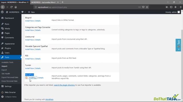 How to Import Demo Content From XML File | DoThatTask.com, Wordpress tool to manage wordpress tasks смотреть онлайн