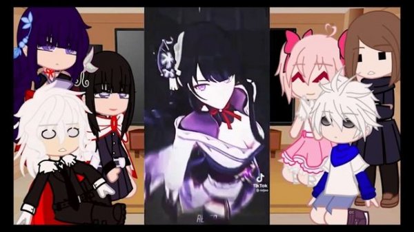 Anime characters react to Raiden shogun // Raiden Ei //