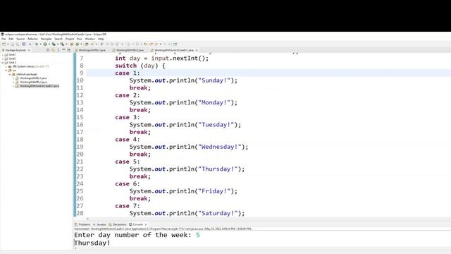 Java Switch case Tutorial смотреть онлайн