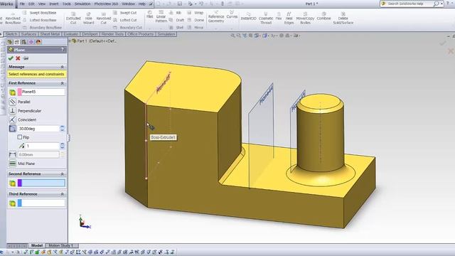 SolidWorks Tutorials - How to Make New Planes SolidWorks смотреть онлайн