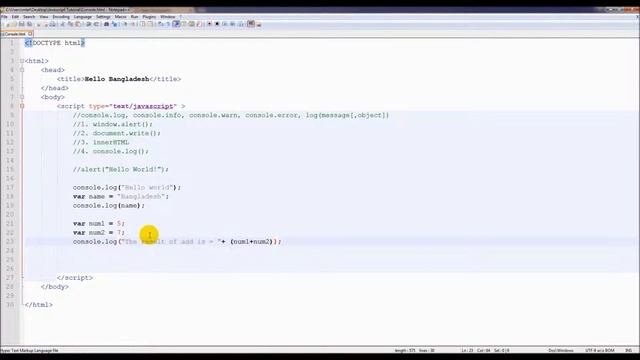 Javascript Tutorial Bangla (19th-Console.log) смотреть онлайн