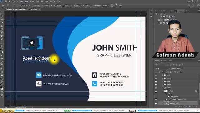 ? how to make business cards in photoshop | Download PSD File | смотреть онлайн
