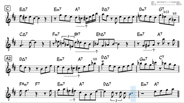 Joy Spring (by Clifford Brown) - Easy Solo Example for Alto Sax смотреть онлайн