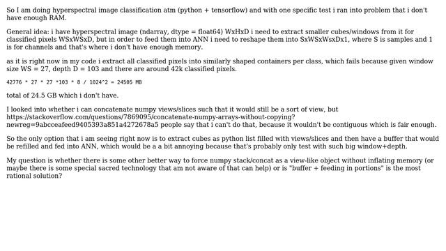 numpy inflates memory because of copying overlapping memory sectors смотреть онлайн