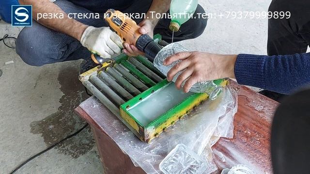 Люстра из рифленых бутылок. Резка стекла. г.Тольятти смотреть онлайн