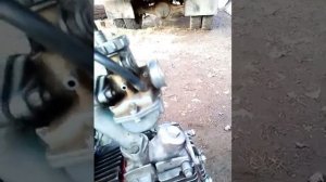 Мопед альфа стреляет в карб огнём