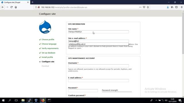 Drupal 7 - Debian 7.8 - Part 05 - Drupal Web Installer смотреть онлайн