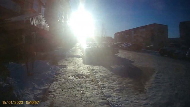 Видео за 16.01.2023 года Еду в сторону Гагарина вид передней камеры