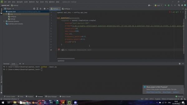 2023 ПОЛУЧАЕМ ДОСТУП К АПИ GPT-3 ЗА 5 МИНУТ #openai #python #openaiapi