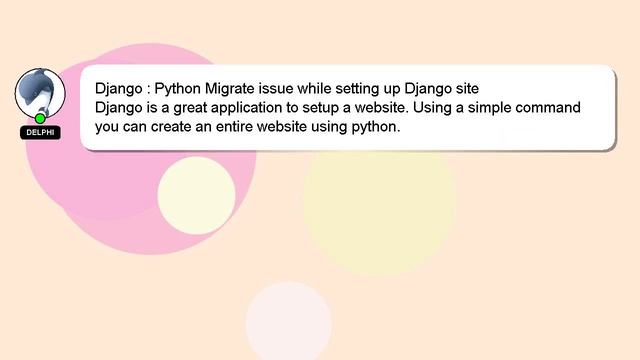 Django : Python Migrate issue while setting up Django site смотреть онлайн