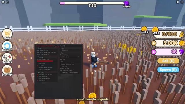 Wheat Farming Simulator script – (Autofarm, AutoRebirth) смотреть онлайн