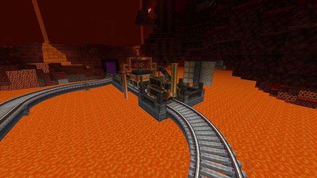 Minecraft Create Full Steam | Simple Nether Lake Train смотреть онлайн