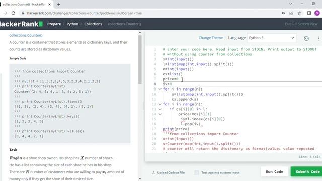 collections Counter || HackerRank Solution || using counter in collections || without using counte смотреть онлайн
