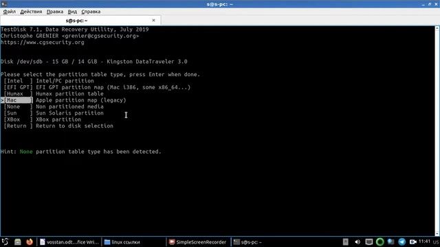 testdisk - восстановление файлов Linux смотреть онлайн