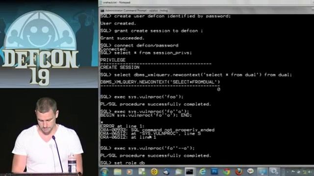 DEFCON 19 Hacking and Forensicating an Oracle Database Server (w speaker) смотреть онлайн