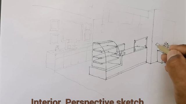 Coffee shop kiosk, interior shop design, sketch floor plan, sketch interior perspective смотреть онлайн