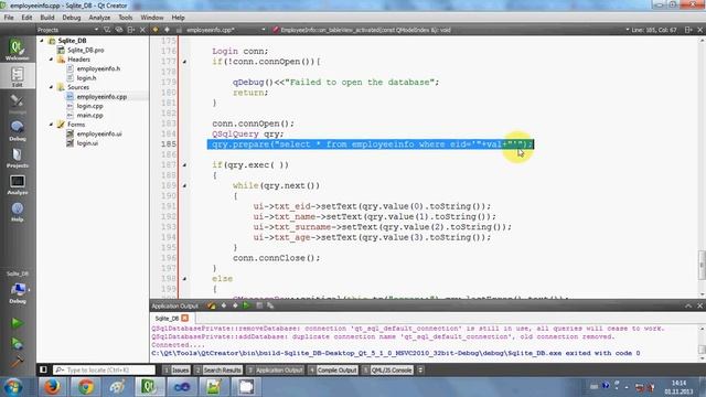 QT C++ GUI Tutorial - Display selected row from QTableView to QlineEdit смотреть онлайн