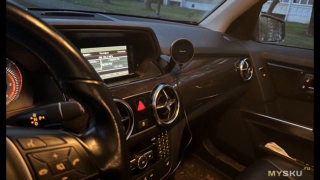 Держатель Baseus с беспроводной зарядкой для телефона в машину с круглыми воздуховодами | #Обзор смотреть онлайн