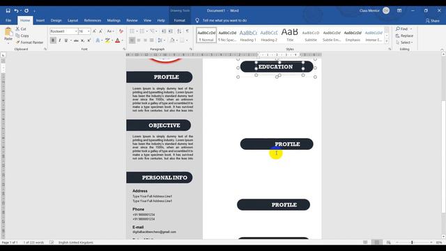 How to Make a Freshers Resume Design in ms word | Copyright Free Template 2022 смотреть онлайн