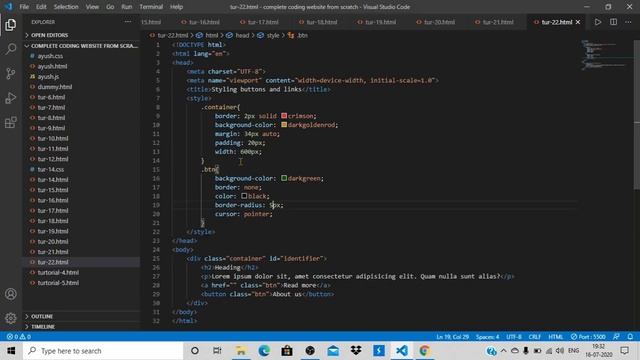 CSS Tutorial : Styling links & buttons in css | Web Development Tutorials in Telugu Tutorial #22 смотреть онлайн
