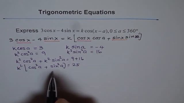 Simple Harmonic Equation 3cosx - 4sinx = kcos(x-a) смотреть онлайн