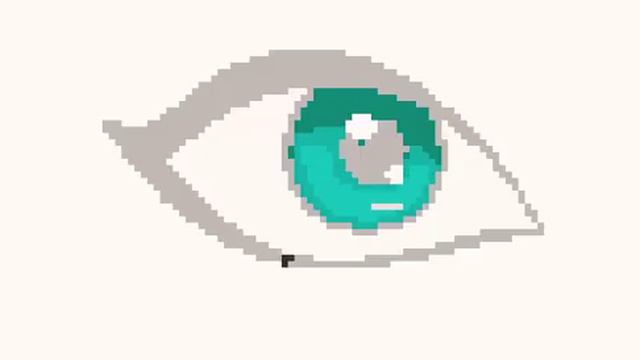 Рисунок глаза по клеткам