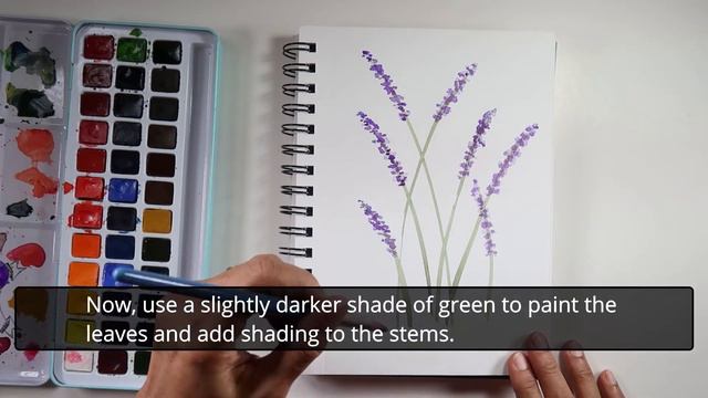 How to Paint Lavender l Easy Watercolor Flower Painting for Beginners l Step by Step Tutorial смотреть онлайн