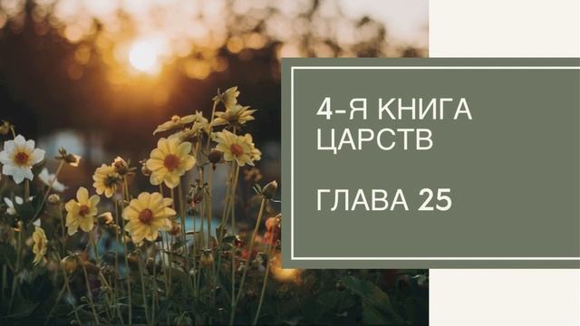 Чтение Библии// 4-я книга Царств Глава 25 смотреть онлайн