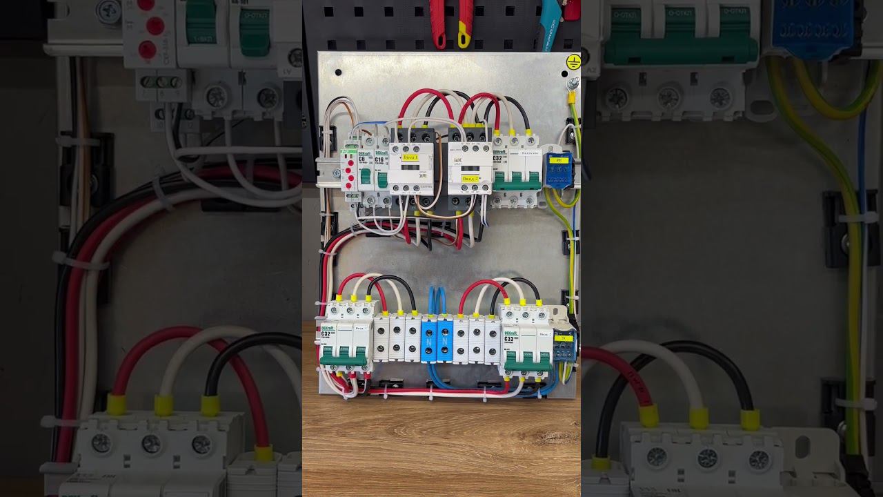 АВР на два ввода #электромонтаж #электрика #электрический #электрикавдоме #электрощит #авр смотреть онлайн