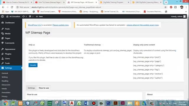 Create Sitemap of Pages and Posts of your website in wordPress | How to implement sitemap in Hindi смотреть онлайн