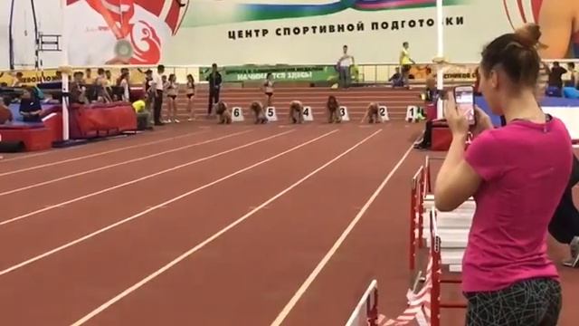 60 м. Девушки. Краевые соревнования. Славянск-на-Кубани. Акиниймика - 7,46. Солдатова - 7,55. смотреть онлайн