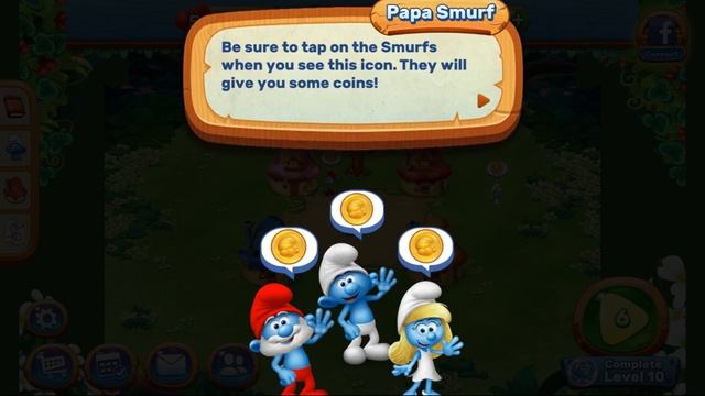 Smurfs Bubble Story обзор #1 Спасаем Смурфов и восстанавливаем их Дома (уровни 1-10) смотреть онлайн