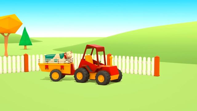 Juguetes Robocar y la Patrulla Canina van a la granja. La escuela divertida. Vídeos para niños смотреть онлайн