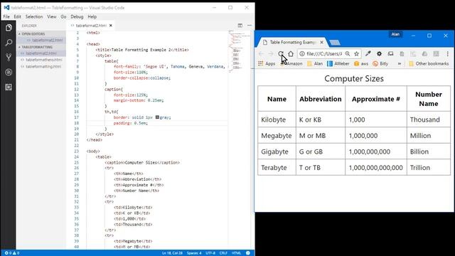 Style HTML5 Tables with CSS3 смотреть онлайн